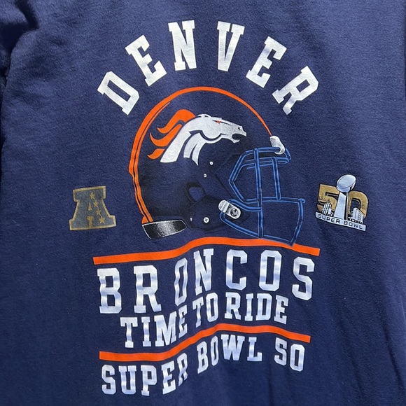 3/$10 Nike Denver Broncos Super Bowl 50 Short Sleeve Shirt Mens XL Extra Large - Picture 2 of 5